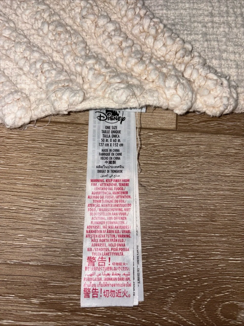 Disney Cream Chunky Knit Mickey Mouse-Throw